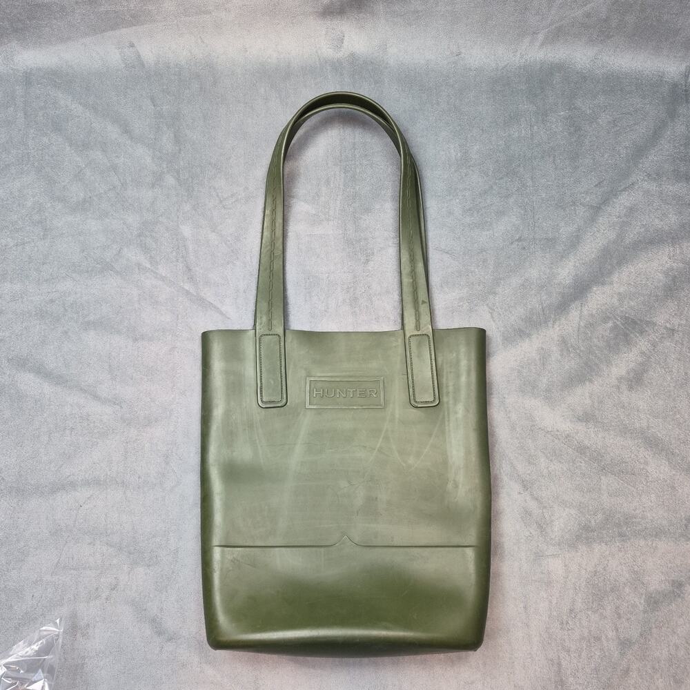 Hunter Rubber Tote Green Sling Shoulder Bag Waterproof Beach Garden Fishing